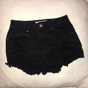 Black High Rise Shorts